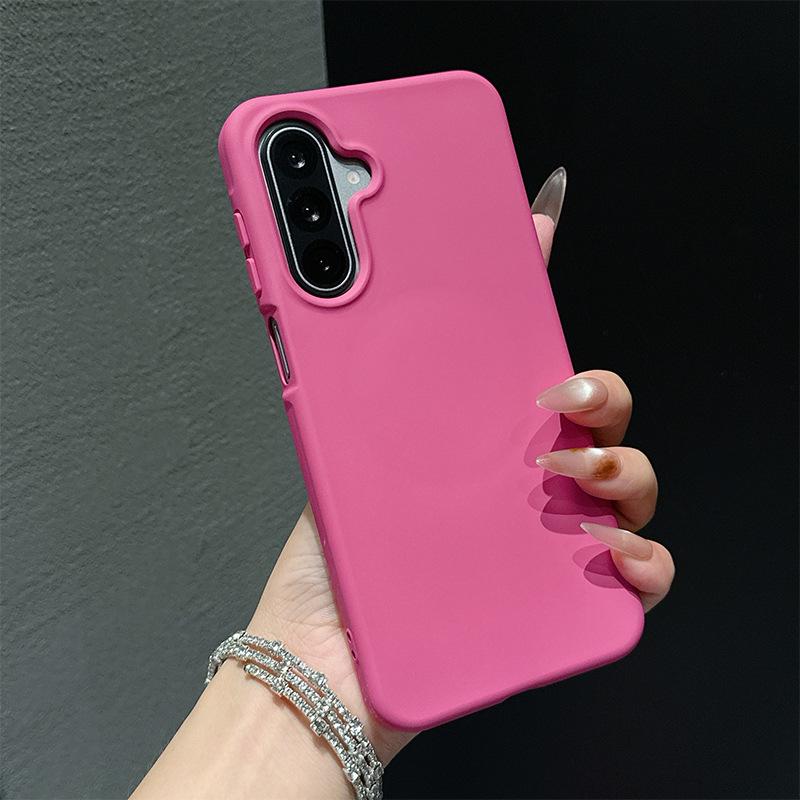 Samsung A17 Магнитное Поглощение Премиальный Силиконовый Чехол для Телефона