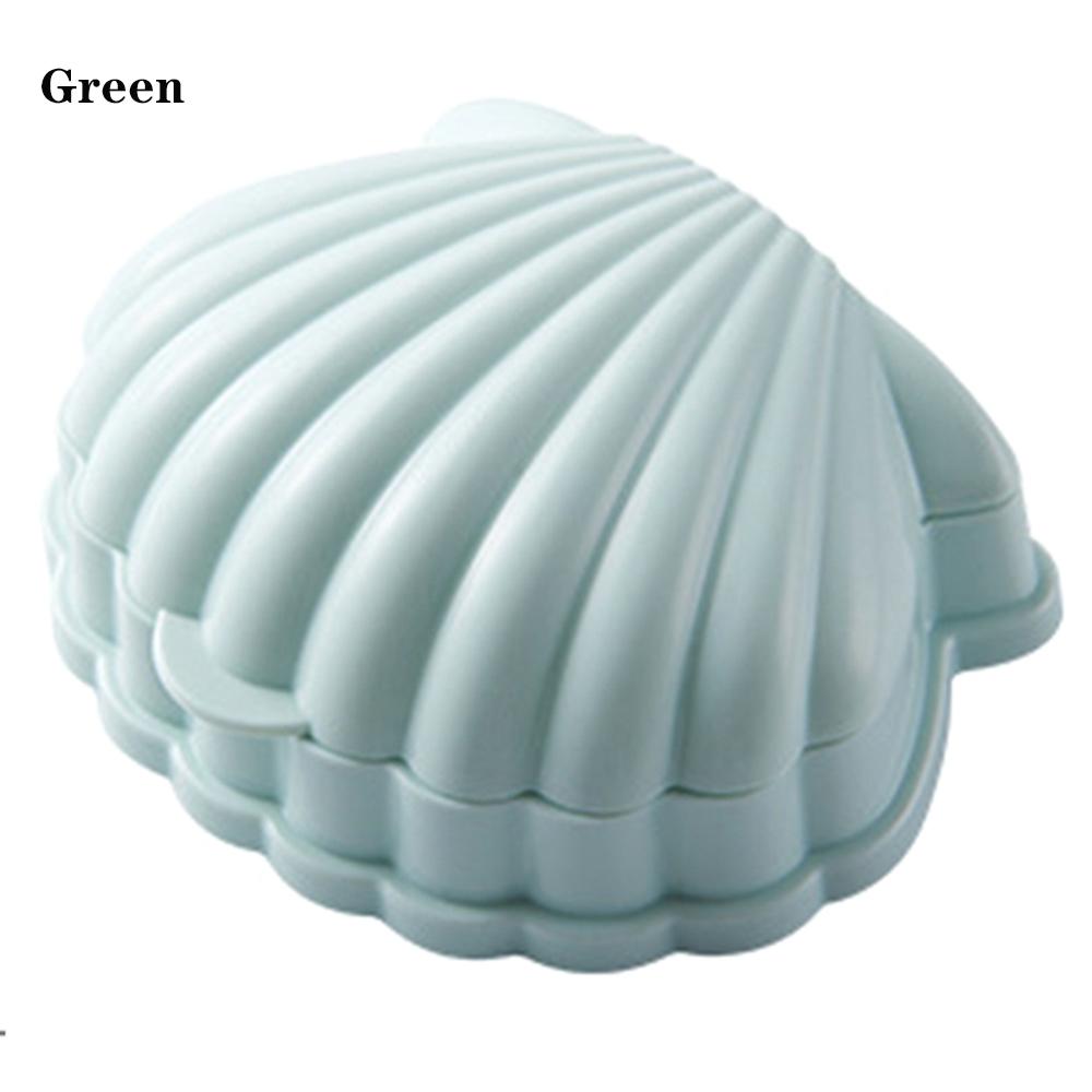 Home Travel Bathroom Accessories Container Shell Shape Storage Case Soap Box Soap Dish Drain Rack