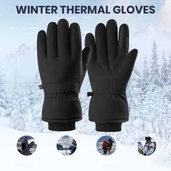 Зимние термоперчатки для женщин и мужчин, теплые ветрозащитные перчатки для активного отдыха с сенсорными пальцами для холода