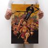 One Piece Retro Kraft Paper Anime Poster - Dorm Wall Decor