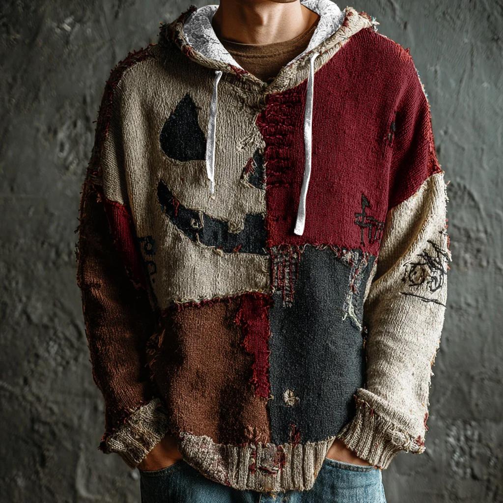 Мужская повседневная спортивная толстовка с длинным рукавом на Хэллоуин