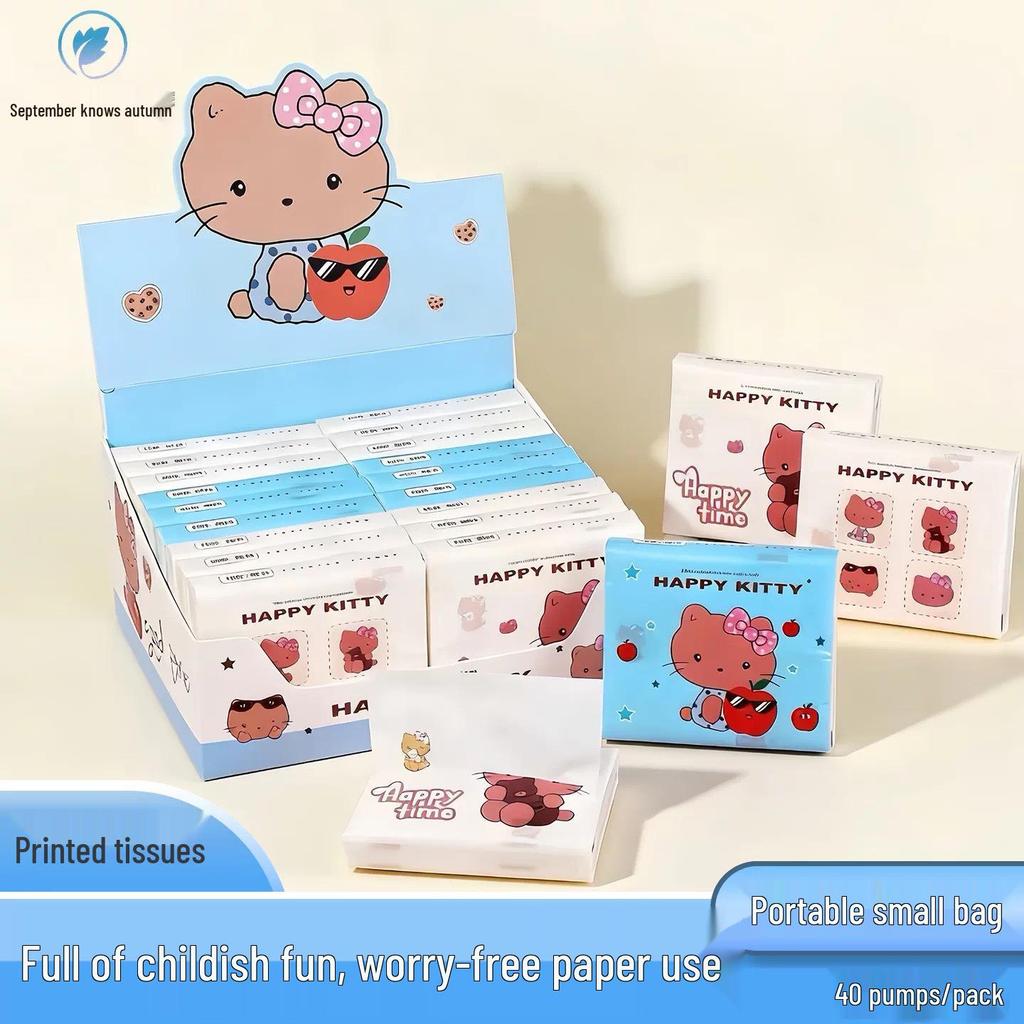 Sausage Dog Cartoon Portable Tissue Bag for Kids