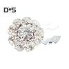 1/6Pcs Button Covers Faux Pearls Shiny Rhinestone Flower Shape Button Clip with Pliers Press Dress Suit Tux Accessories