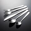 430 Stainless Steel C007 Square Handle Western Food Knife, Fork and Spoon Set Hotel Gift Style Sanded