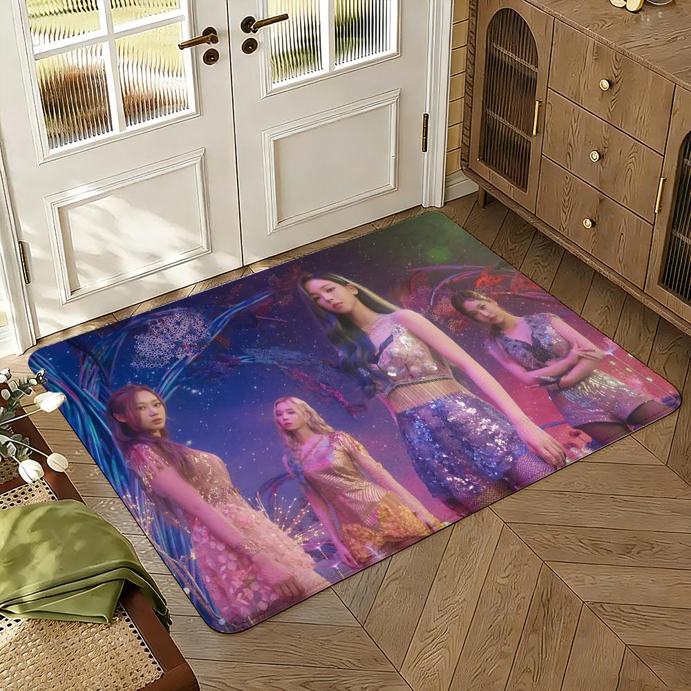 Kpop Lemonade Music Floor Mat Soft Thickened Absorbent Non-Slip Bedroom Living Room Door Mat Home Decor Flannel Rugs
