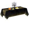 Black Gold Tablecloth 54x108 Inch (137x274cm) Party Supplies, Rectangular Black Gold Table Cover for Halloween, Christmas