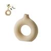 Nricrlus Ceramic Flower Vase, Nordic Simple Ring-Shaped, Modern, Single Flower Vase, Art Planter, Modern Stylish Flower Base, Decorative, Ikebana,