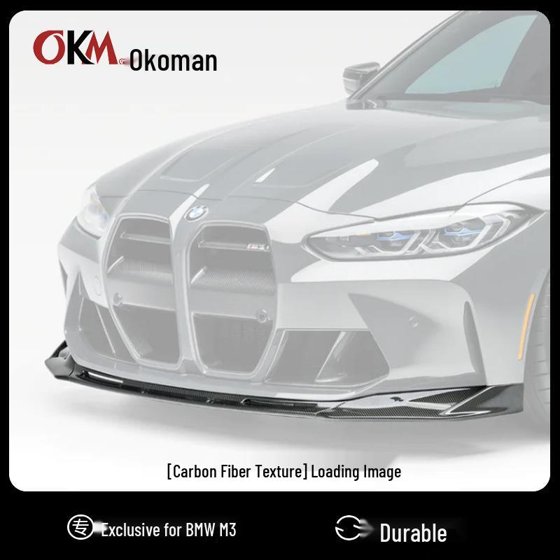 Передний бамперный лип и сплиттер для BMW M3/M4 G80/G82: Комплект внешней обвески 2020-24.