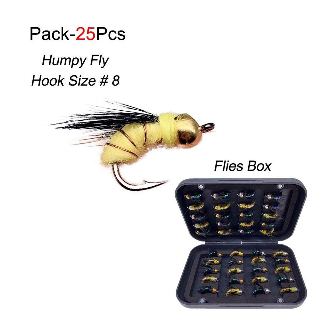 25 шт./кор. латунная головка-бусина, быстро тонущая муха-нимфа, медная приманка для ловли форели John Mayfly Stonefly