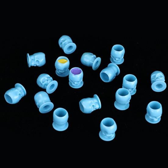 200 шт., одноразовая чашка с чернилами для татуировки в форме черепа, одноразовая чашка для пигмента со стабильной основой для аксессуаров для татуировки, макияжа