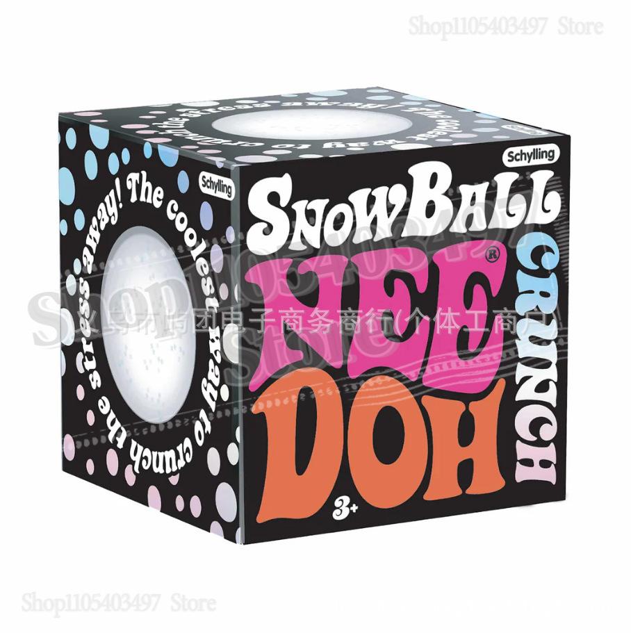 //Schylling Nee Doh Snowball Crunch Tactile Press Plaything Crunch Sound Stress Ease Fidget Ball For Kids Adults For Kids Friends