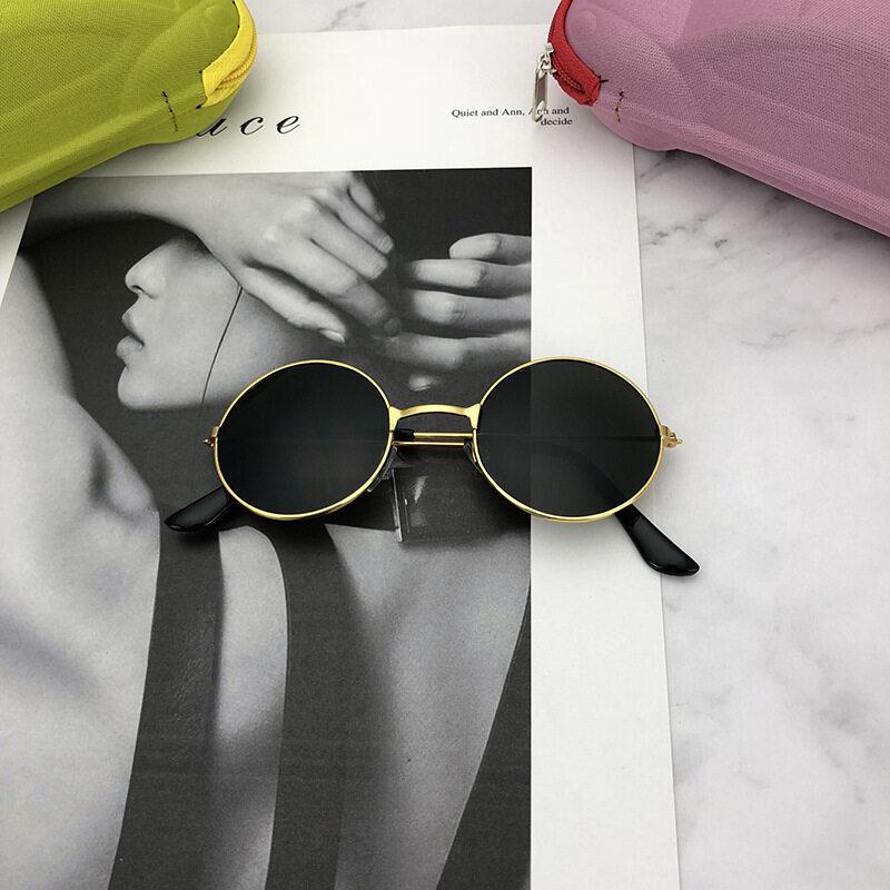 Fashion Children's Round Frame Sunglasses Male Baby Color Film Reflective Round Prince Glasses Trendy Female Child Sunglasses