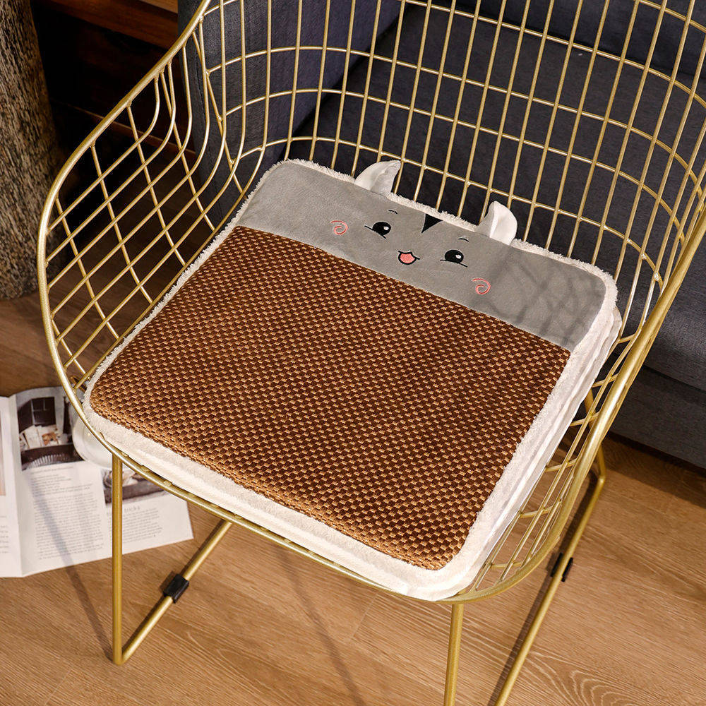 40x40 см мультяшное животное хаски крутая подушка для сиденья офисного кресла дышащая подушка для сиденья из лозы подушка для защиты бедер и ягодиц