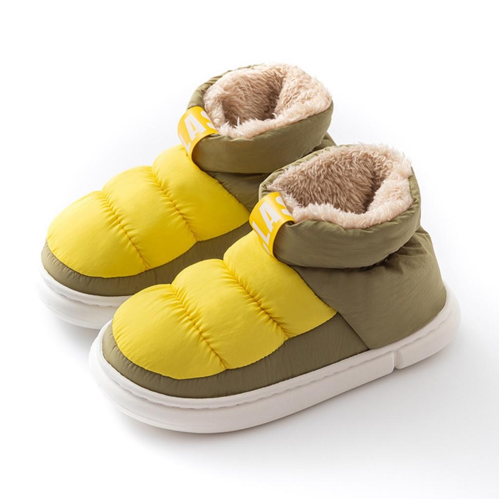 Medium High Top, Down and Cotton Shoes, Contrasting Colors, Men's and Women's, Couple's Styles, External Shoes, Warm Shoes, Plush Shoes