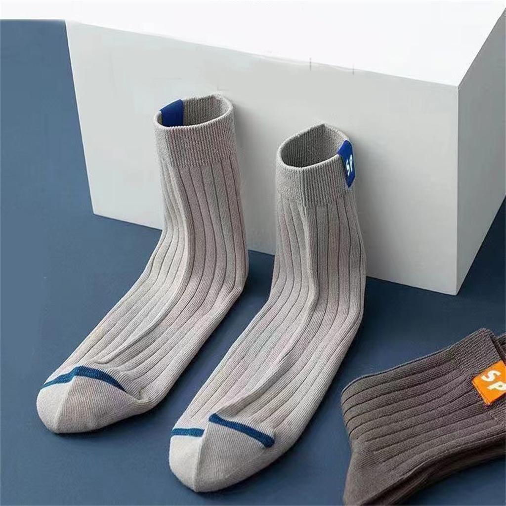 Women Colorful Bright Flower Socks In Tube Casual Cotton Socks 5pc