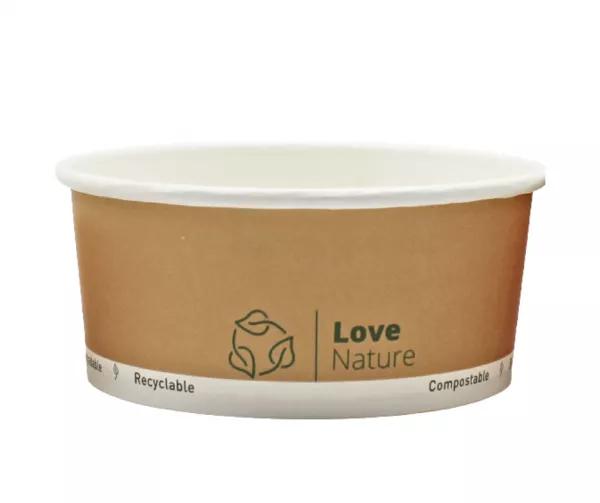 Paper Salad Bowl/Bowl Eco-Friendly Kraft 0% Plastic