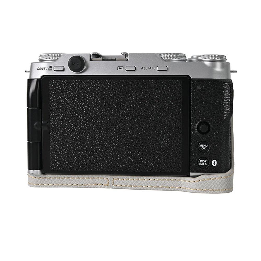 Получехол для камеры из ПУ кожи с принтом пальм для Fujifilm XM5 Fuji X-M5, крышка с отверстием для батарейного отсека снизу, со шнурком