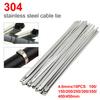 10PCS 4.6mm Width Self-Locking Stainless Steel Wires Metal Cable Ties self-Lock Tie Wrap Zip Ties 4.6x100-450