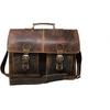 Mens Briefcase for Laptop Genuine Leather Messenger Bag for Men Satchel Distressed Stylish Professional Shoulder Bag 16"