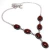 Женское ожерелье из стерлингового серебра 925 пробы с красным ониксом, ювелирные изделия