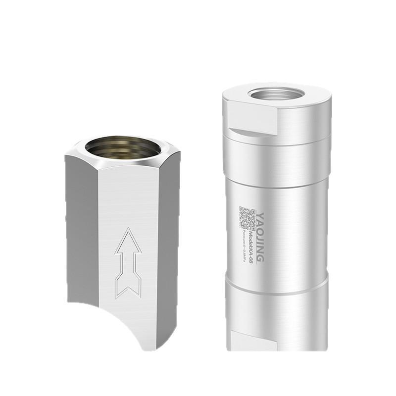 White Cap One-Way Valve Connector, Model KCH KCL/AKI04A/6/8 - Straight Elbow Stop Check Valve