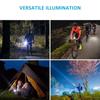 Mini Portable LED Flashlight 3 Modes USB Rechargeable Zoom Torch Light High Power Waterproof Outdoor Camping COB Lamp Lantern