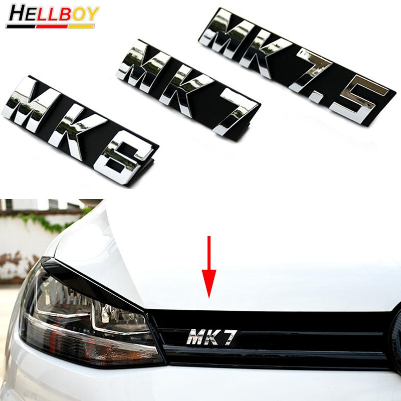 AGLNX1 Car Front Grille Emblem Badge Decals Sticker For VW GOLF 6 7 MK6 MK7 MK7.5 2008-2018 Volkswagen Car Styling Accessories