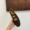 Ретро коричневые туфли Мэри Джейн с квадратным носком балетки женские 2025 новая корейская версия французские туфли-лодочки женская обувь