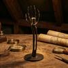 yangyizhi Halloween Skeleton Candle Holder, Gothic Resin Hand And Standing Candlestick Holders for Table Mantel Decor
