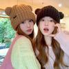 Beanie Hat Bear Ears Knitted Hat Letter Cat Ears Beanie Leisure   Winter/Autumn