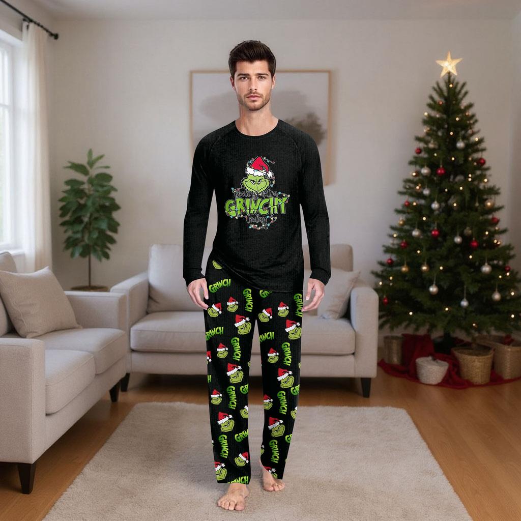 Комплект из топа и брюк с рождественскими принтами для всей семьи Одинаковые комплекты для всей семьи