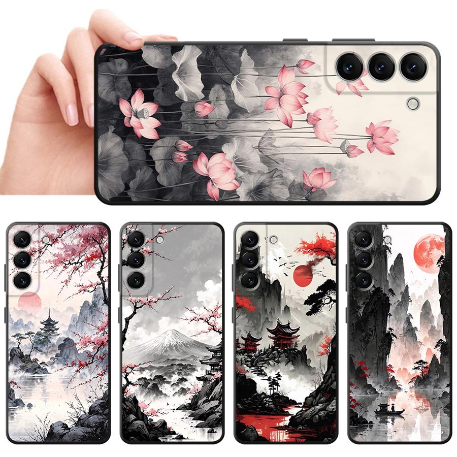 Чехол для телефона Funda для Xiaomi Redmi Note 12 Pro 10S 9S 10 14 11 11s 12s 9 7 8 13 Pro Plus Wash Painting Landscape