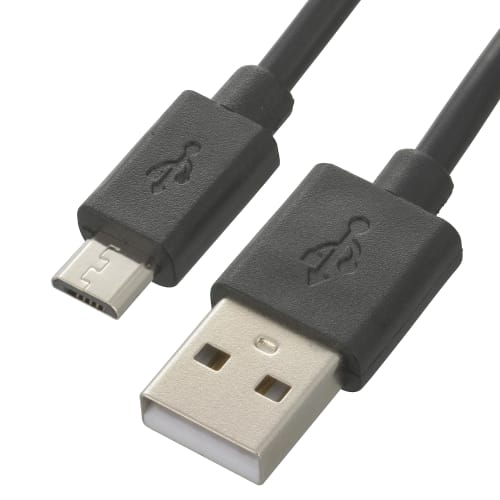 Ohm Electric USB Cable Micro B Cable 2A USB Power Cable Type A/microB Cable Smartphone Charging Cable Android 3m SMT-LB3M-K 01-7242