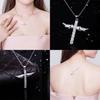 Elegant Silver Women Cross Love Angel Heart Wing Pendant Necklace For Stylish Ladies