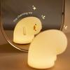 Warm White Light Duck LED Night Light USB Charging Timing Duck Silicone Lamp Slap Control 3-Level Adjustable