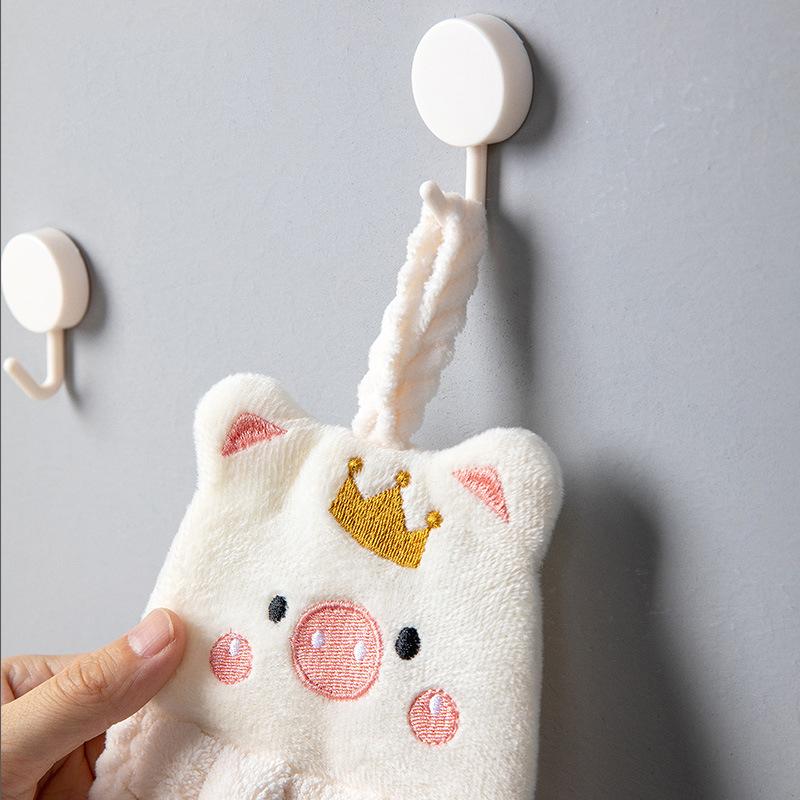 Cartoon Animal Coral Fleece Hand Towel