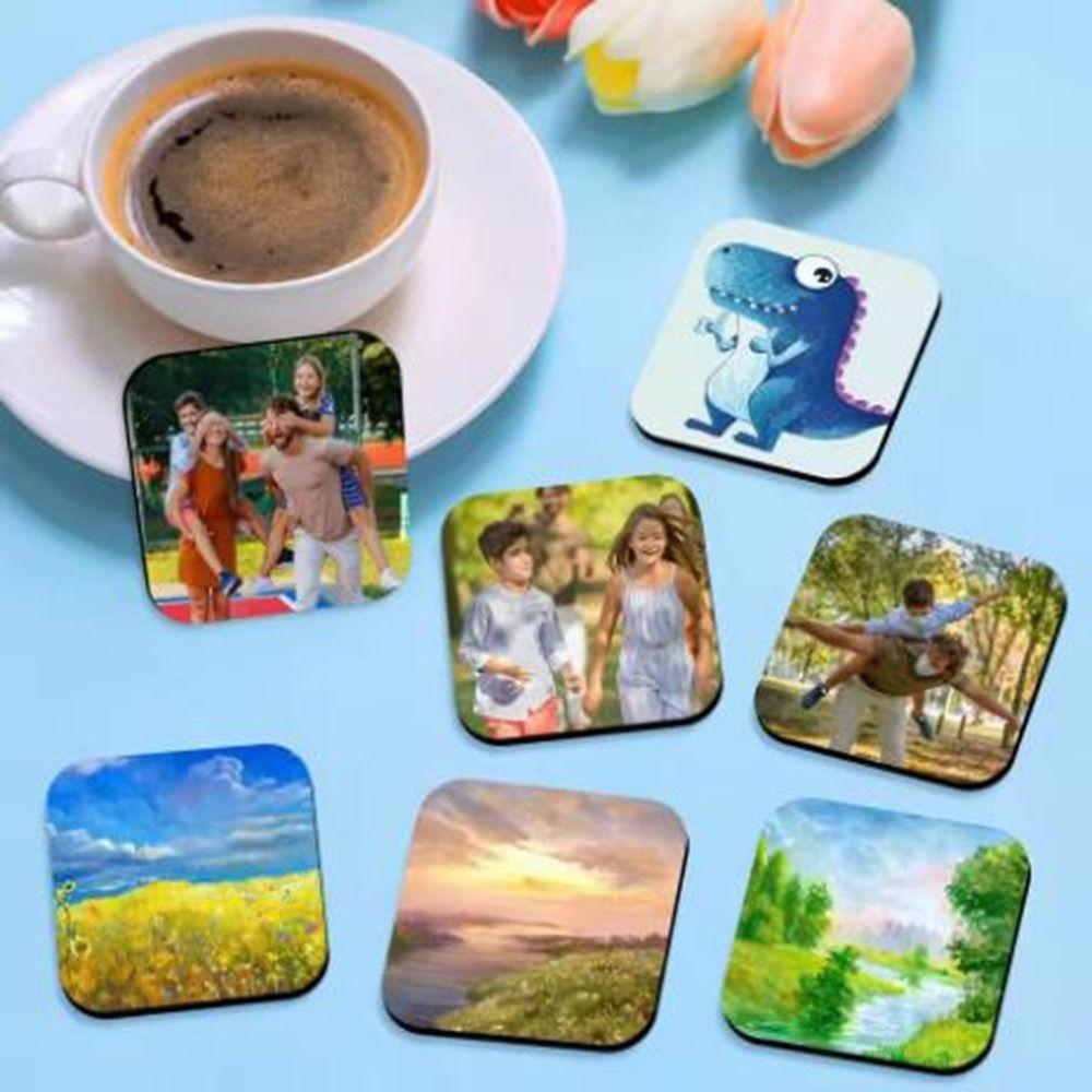 16 Pieces Handmade DIY Transparent Refrigerator Magnet Acrylic Magnetic Photo Stickers Gift