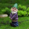 Resin Naughty Garden Gnome Figurine Christmas Dress Up DIY Garden Decoration Resin Gnome Decoration Durable Garden Accessories