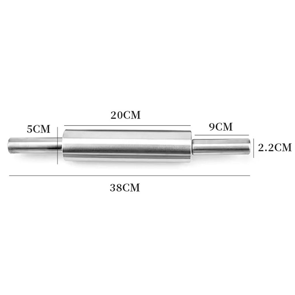 Скалка из нержавеющей стали, антипригарное тесто для выпечки, пиццы, лапши, пельменей, печенья, пирогов, инструмент для выпечки на кухне