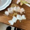 New Fashion Simulation Butterfly Hair Clips Women Elegant Pearl Bow Ponytail Clip Sweet Crab Claw Headdress Hair Accessories