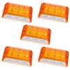 Современный светодиодный габаритный фонарь для грузовика 24 В с подсветкой, водонепроницаемый, 102 мм x 87 мм x 34 мм YM-212-N1 оранжевый 5 шт.