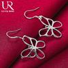 925 Sterling Silver Hollow Butterfly Pendant Piercing Earrings Fashionable Wedding Jewelry