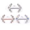 The New Symmetrical Diamond Milk Ring Milk Nails European And American Stainless Steel Puncture Jewelry
