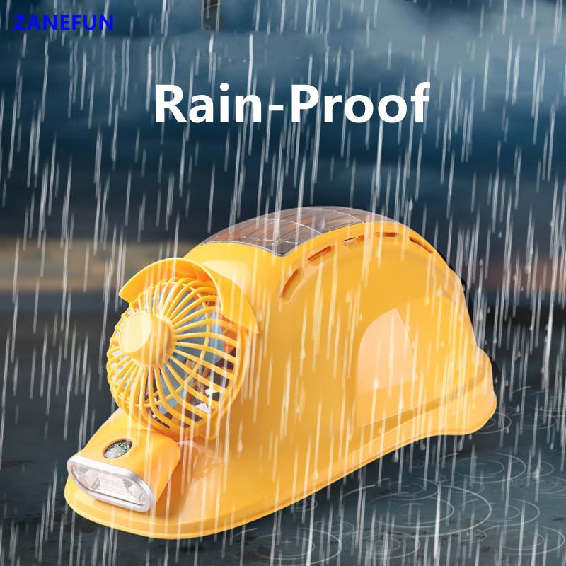 Защитная каска с 2 вентиляторами, светодиодным фонарем, аккумуляторной батареей 10000 мАч, Bluetooth, вентилируемая, из АБС-пластика, каска для работы на открытом воздухе