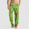 Men's Knitted Fashion Print Pocket Casual Pants Pajama Pants