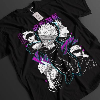 Футболка Jujutsu Kaisen Годжо Сатору Футболка Сукуна Тодзи Топ Аниме JJK Унисекс Футболка