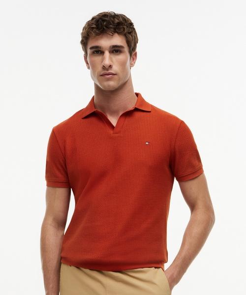 TOMMY HILFIGER Johnny Collar Textured Regular Polo Shirt (T12G6Tkt010Mt1S0F)