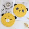 Placemat Non-slip Anti-scalding Kitchen Tools Practical Cartoon Bear Tea Coffee Cup Mat for Home