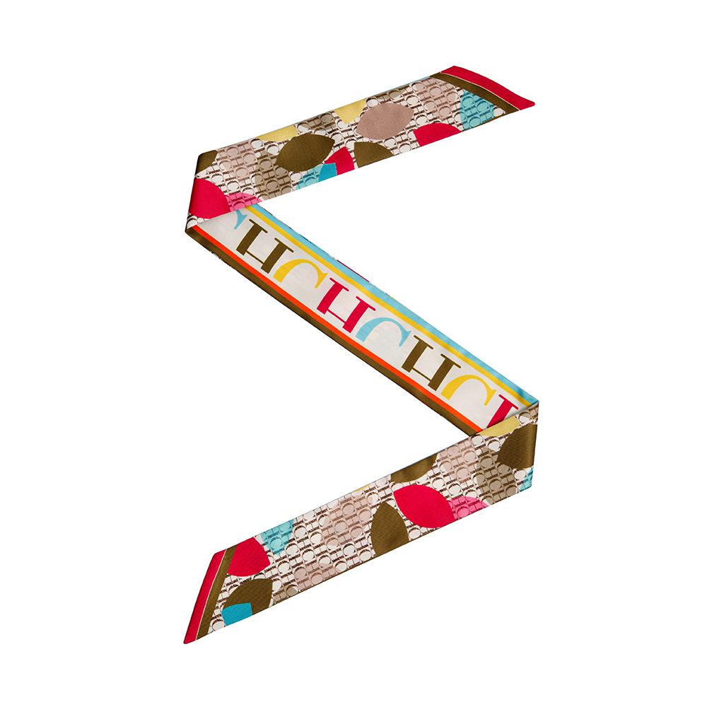 Brilliant Color Silk Scarf for Women – Trendy Light Luxury, High-End Flowing Collar Tie Decoration