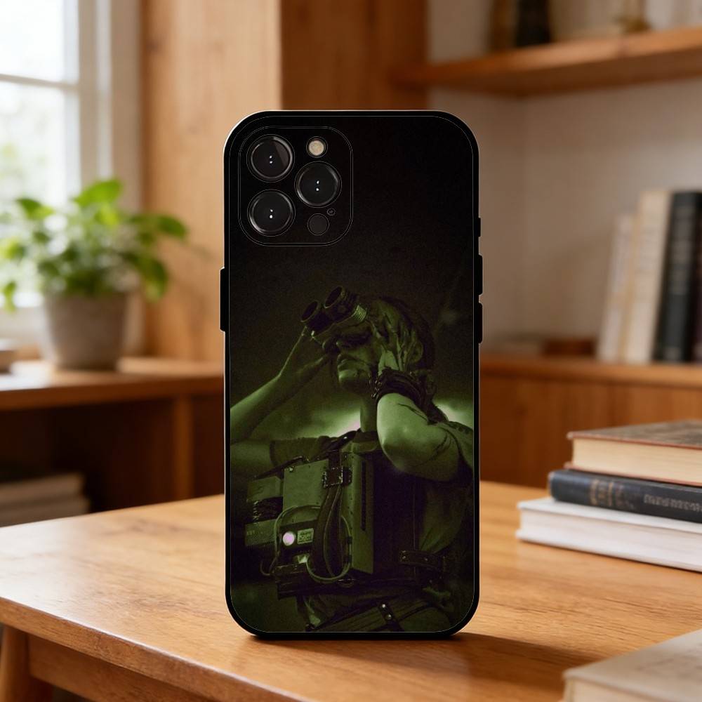 Чехол для телефона Outlast Trials Game для iPhone17,16,15,14,13,12Plus,Pro Max,XS,5G, Мягкий силикон, Черный